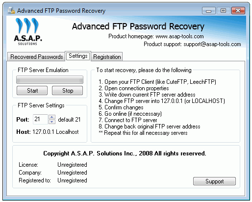 Ftp password